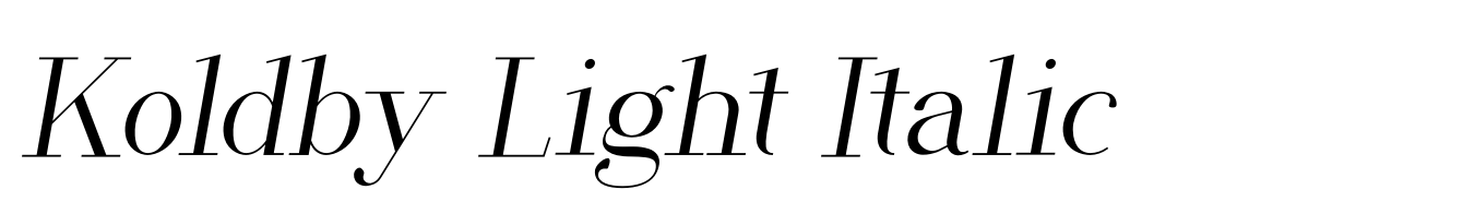Koldby Light Italic